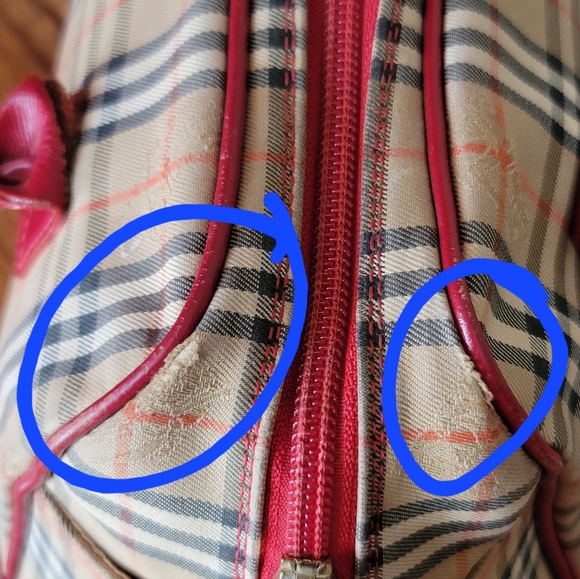 Burberry Red Nova Check 2 way bag - Picture 12 of 14